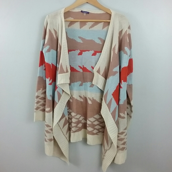 Aheero Sweaters - Aheero//Multicolored Waterfall Front Sweater